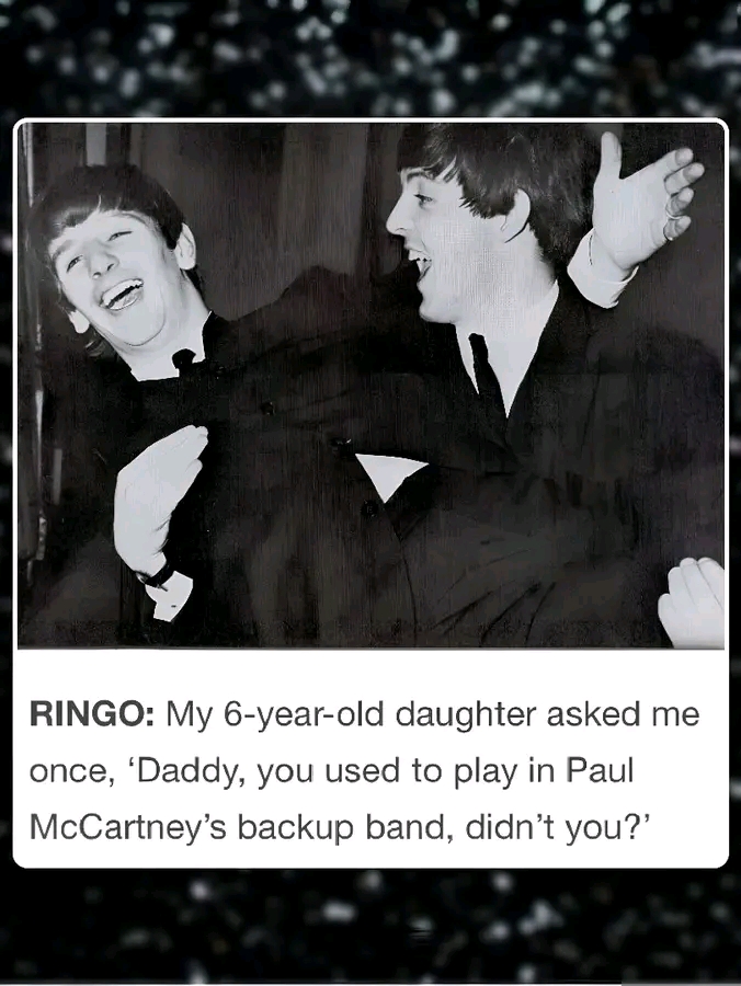 Even legends get humbled by their kids! 😄 Ringo Starr’s daughter once thought he was just part of Paul McCartney’s backup band — proof that even a Beatle can’t escape dad jokes!…see more details 