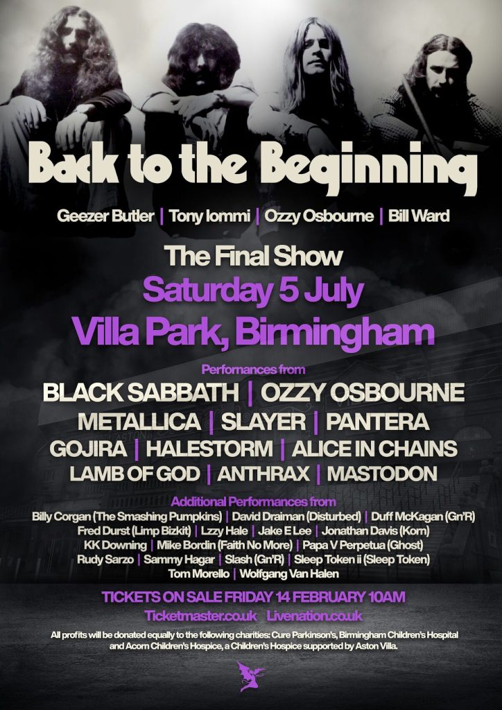 Breaking News: Black Sabbath’s Final Concert “Back to the Beginning” Postponed to July..