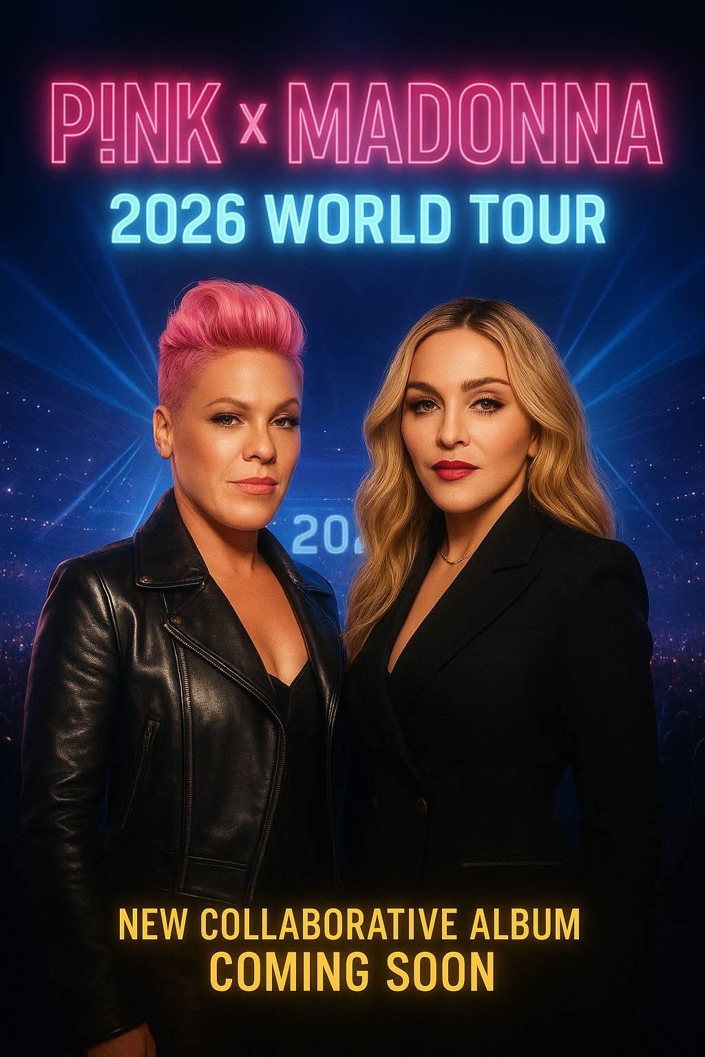 P!nk and Madonna Announce Monumental 2026 Joint Tour With Plans for Collaborative Album — Dates and Cities Revealed